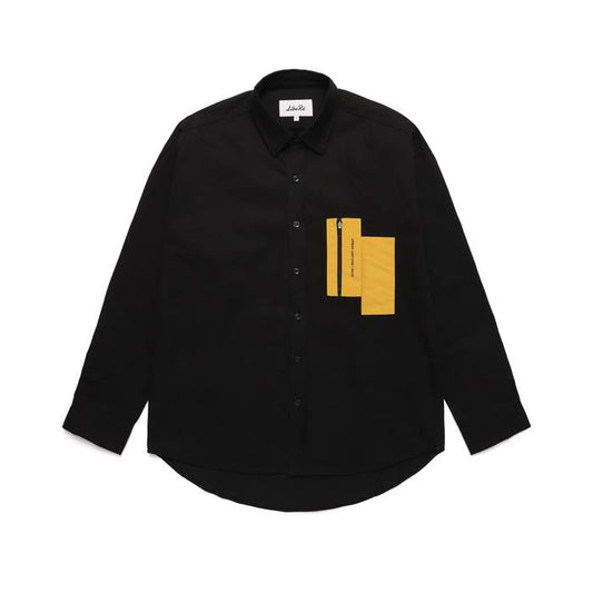 CROSS POCKET SHIRTS/BLACK