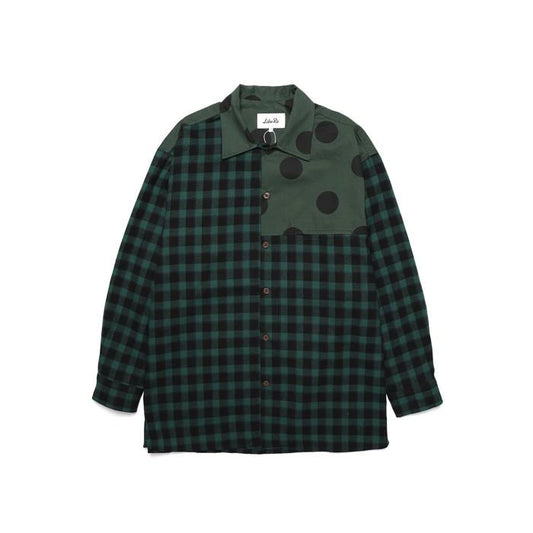 DOT FLANNEL SHIRTS/GREEN