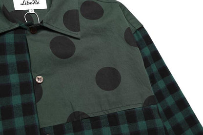DOT FLANNEL SHIRTS/GREEN
