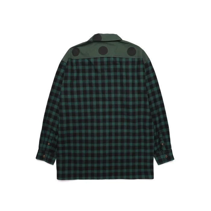 DOT FLANNEL SHIRTS/GREEN