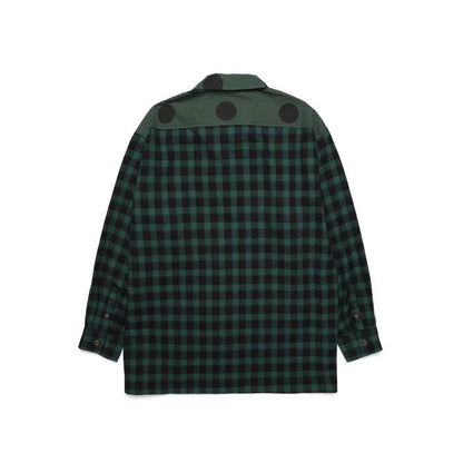 DOT FLANNEL SHIRTS/GREEN