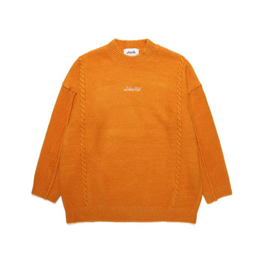 2L CABLE KNIT/CAMEL