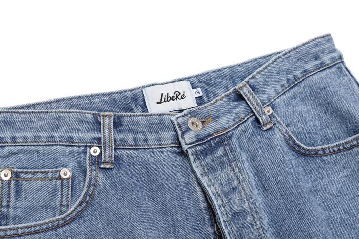 CUT CROP DENIM/LIGHT BLUE