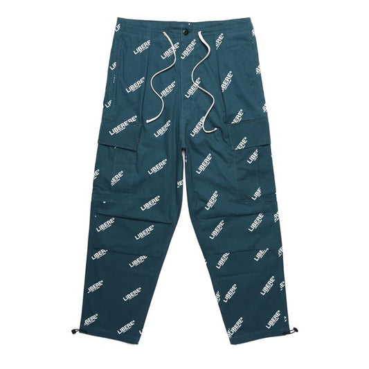 UTILITY CARGO PANTS/BLUE GREEN