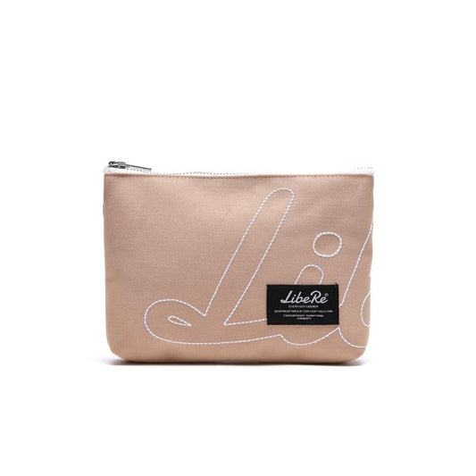 LOGO POUCH/BEIGE