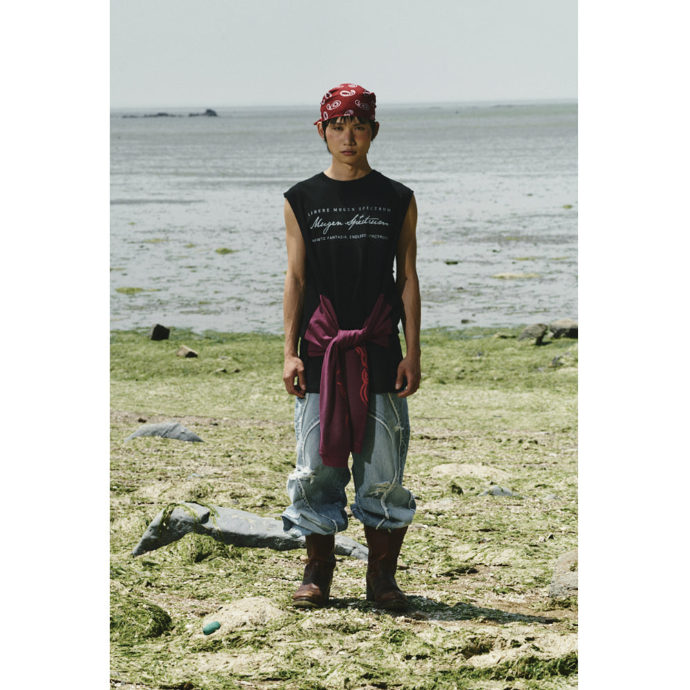 TRIBAL SLEEVELESS / BLACK