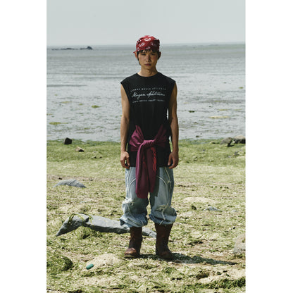 TRIBAL SLEEVELESS / BLACK
