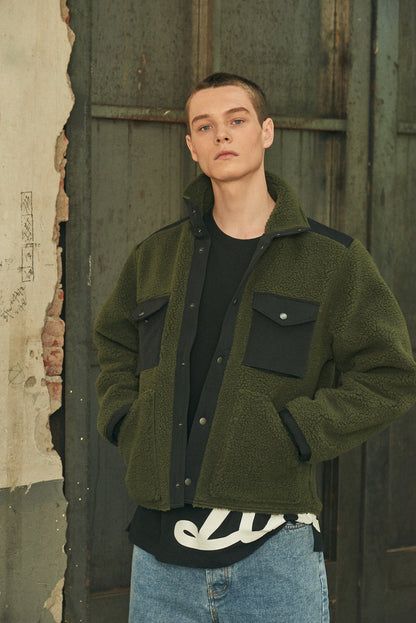 REVERSIBLE WORK JACKET/BLACK×KHAKI