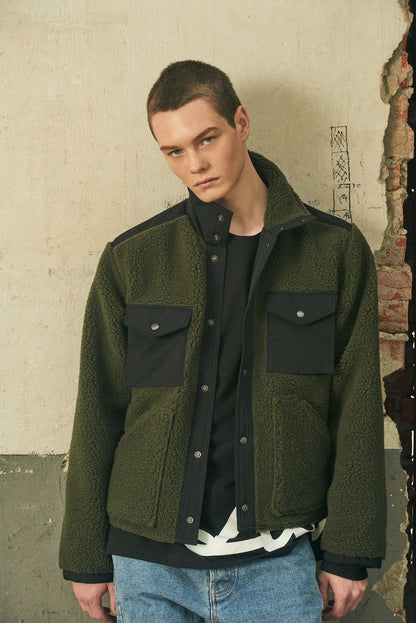 REVERSIBLE WORK JACKET/BLACK×KHAKI