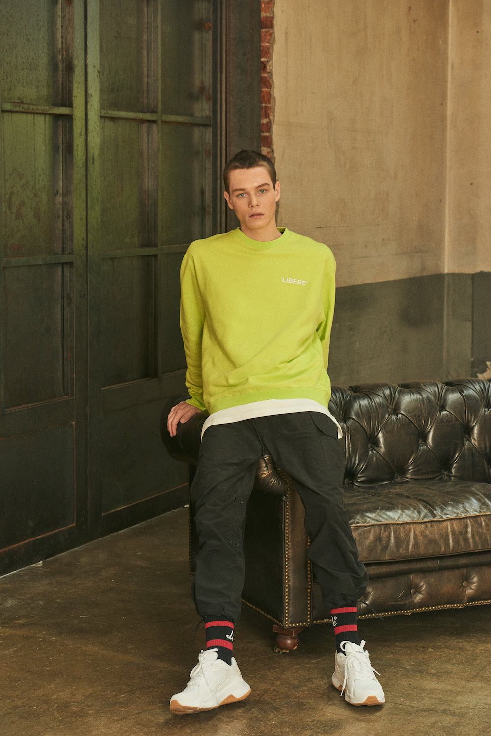 RF LOGO SWEAT/NEON GREEN