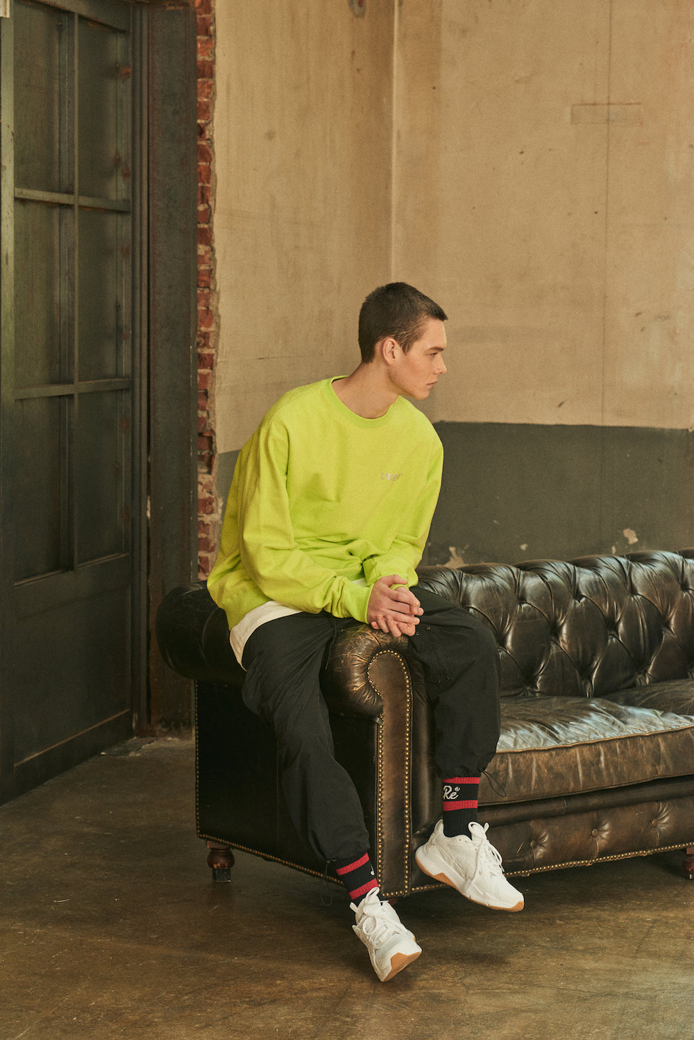 RF LOGO SWEAT/NEON GREEN