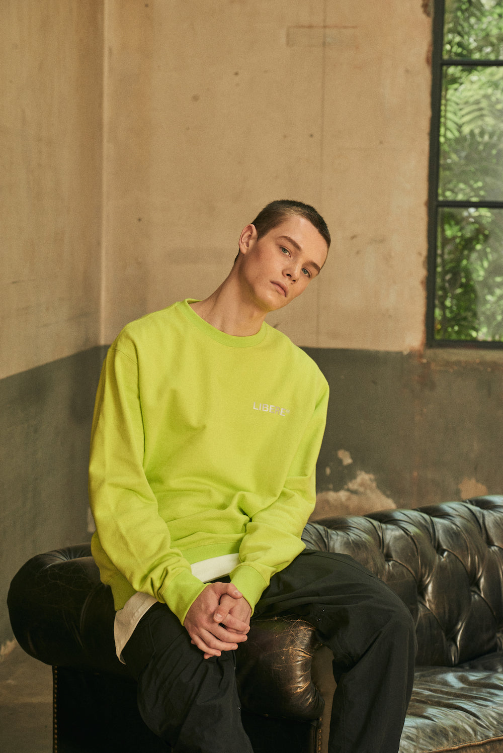 RF LOGO SWEAT/NEON GREEN