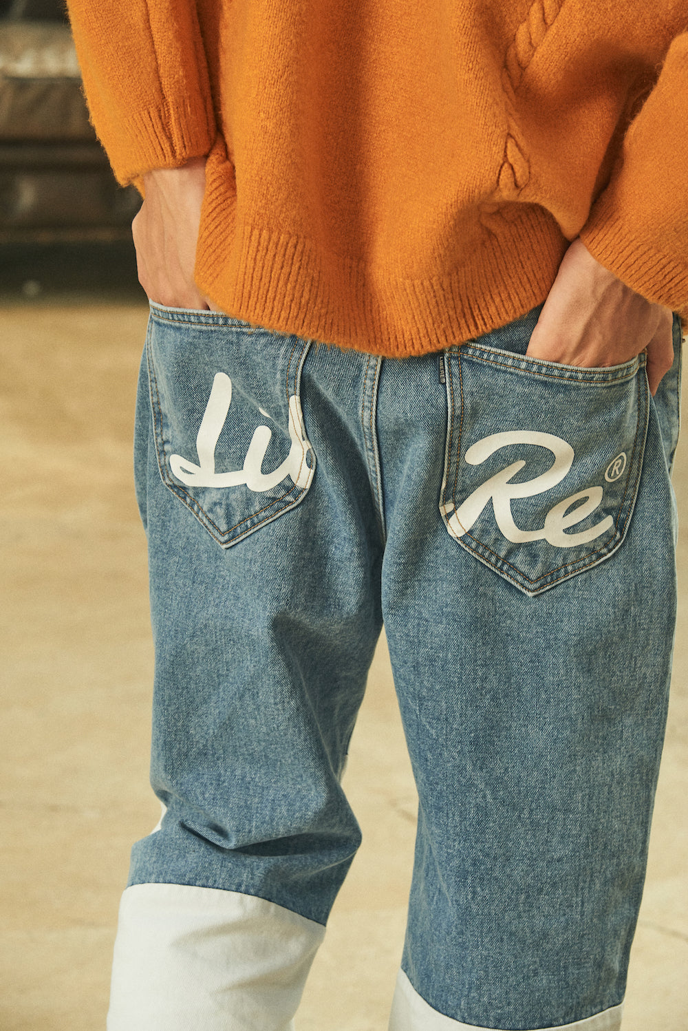 CUT CROP DENIM/LIGHT BLUE