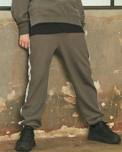 TAPE SWEAT PANTS/CHARCOAL