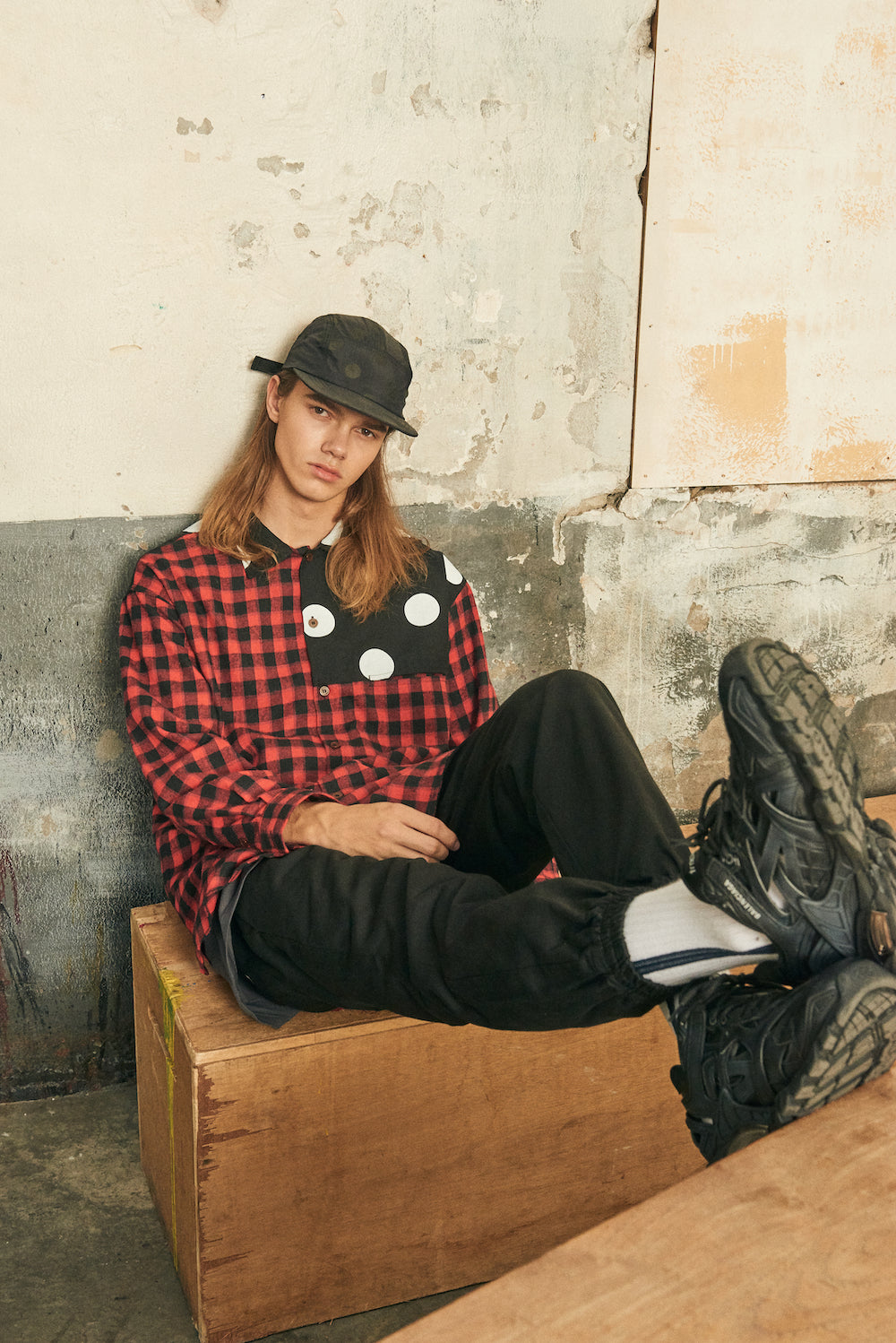 DOT FLANNEL SHIRTS/RED