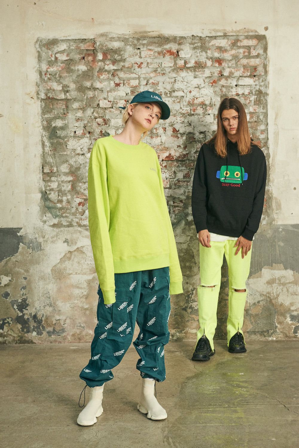 UTILITY CARGO PANTS/BLUE GREEN