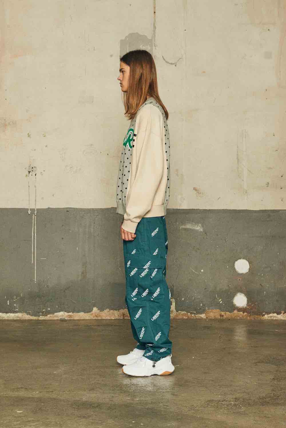 UTILITY CARGO PANTS/BLUE GREEN