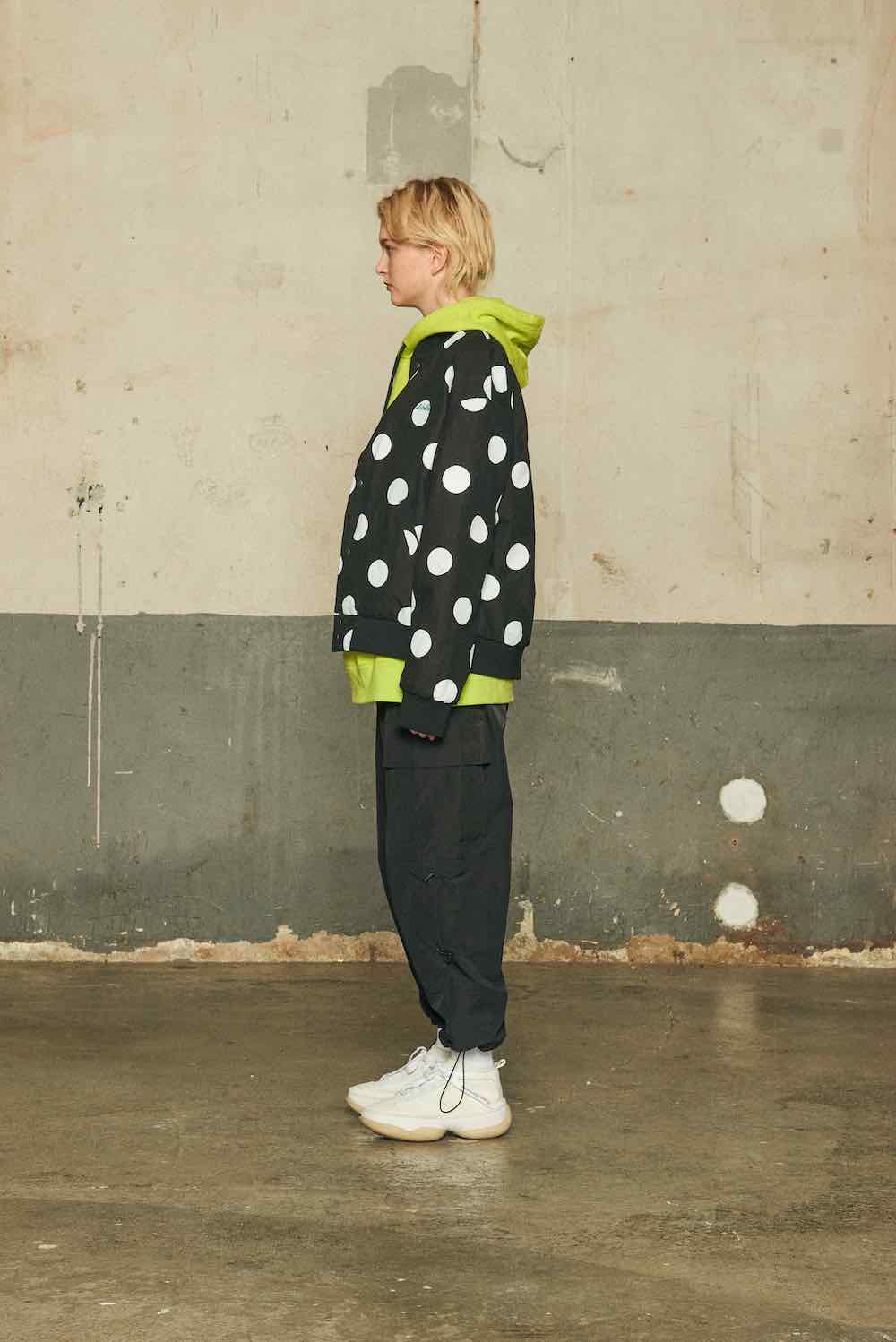 LOGO REVERSIBLE JACKET/BLUE GREEN×BLACK