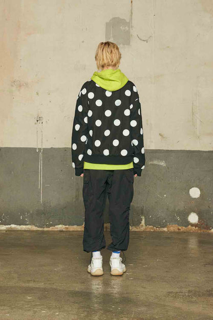 LOGO REVERSIBLE JACKET/BLUE GREEN×BLACK