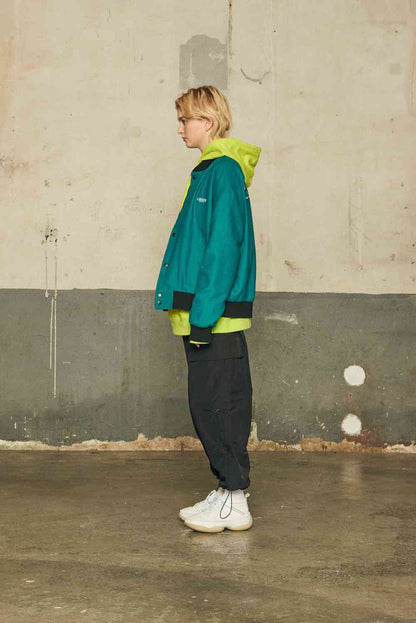 LOGO REVERSIBLE JACKET/BLUE GREEN×BLACK