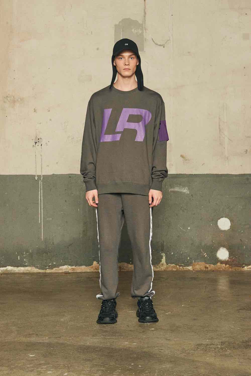 TAPE SWEAT PANTS/CHARCOAL