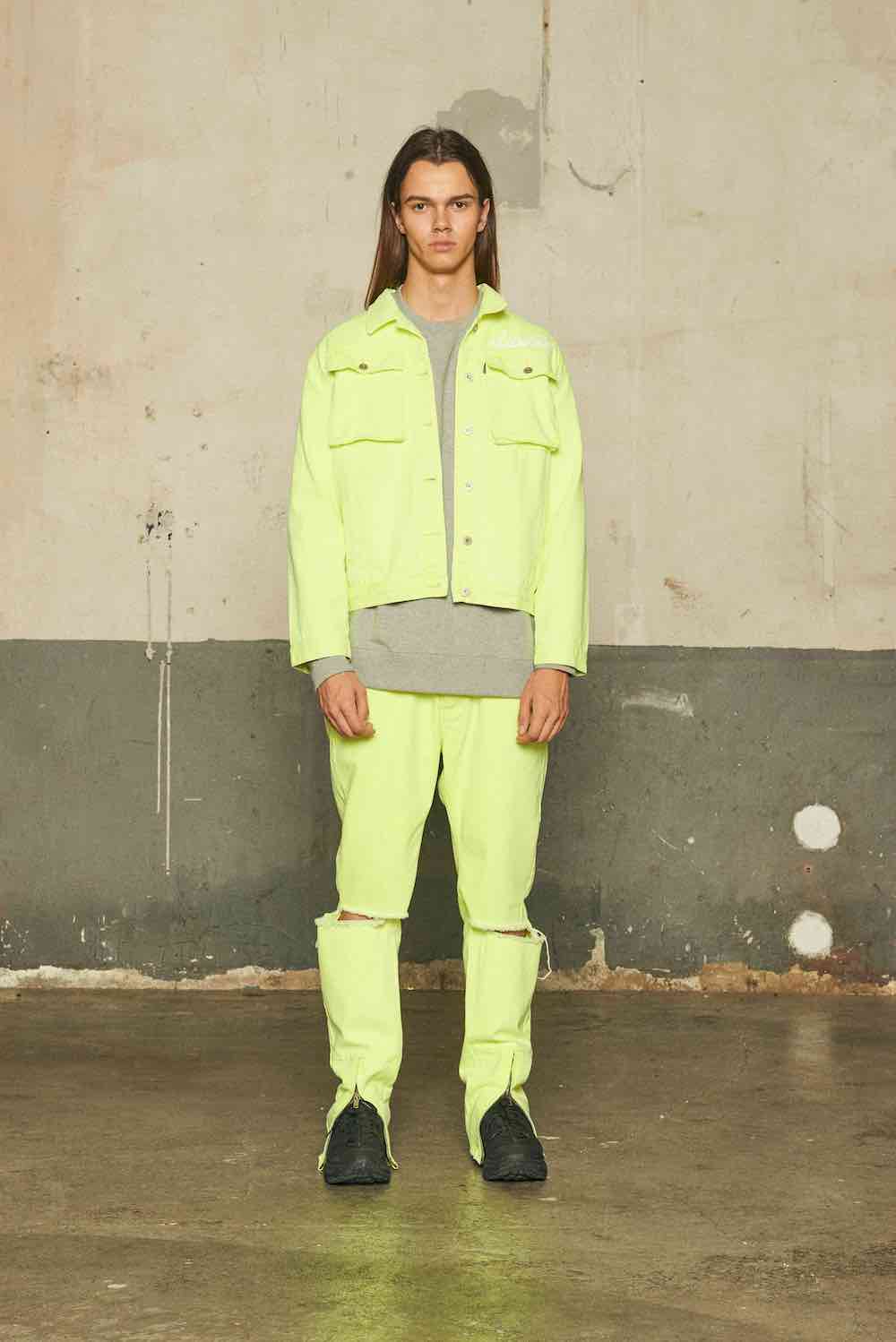 COLOR DENIM JACKET/LEMON