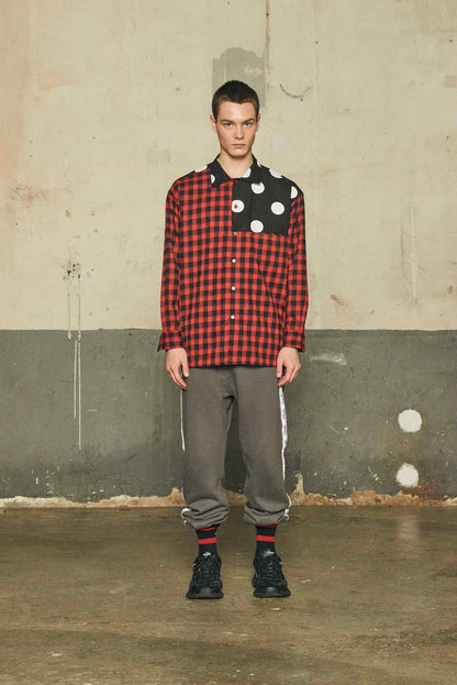 DOT FLANNEL SHIRTS/RED