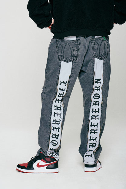 REBORN TWO FACE JEANS / BLACK