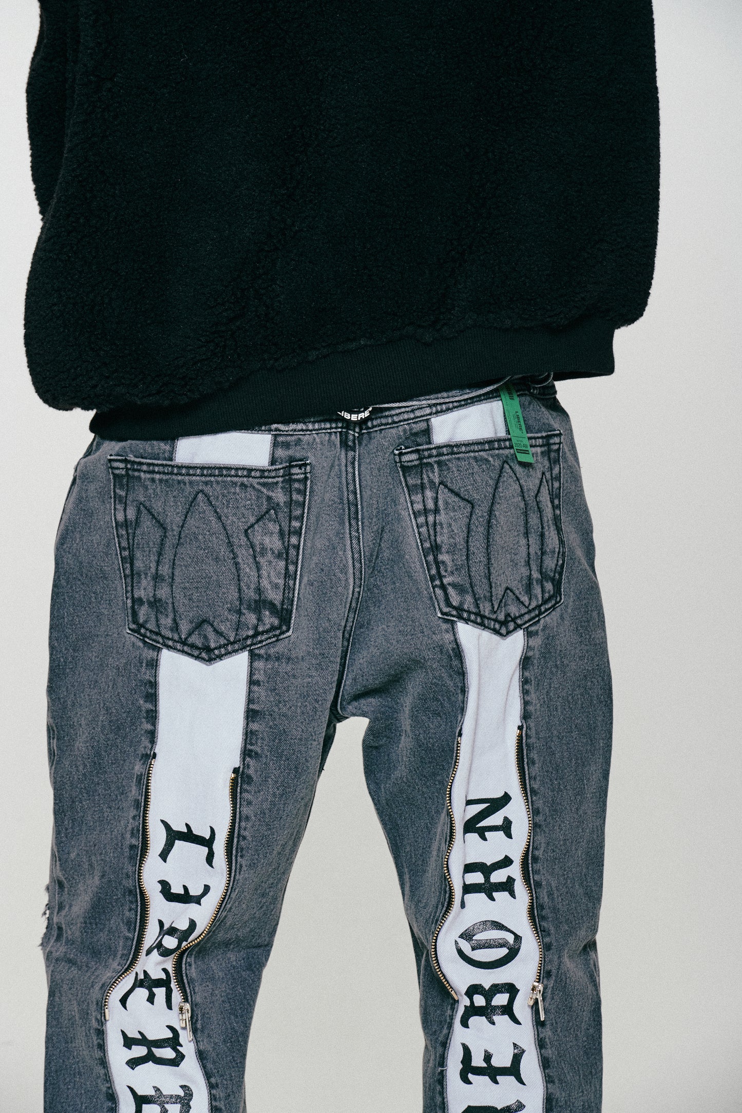 REBORN TWO FACE JEANS / BLACK