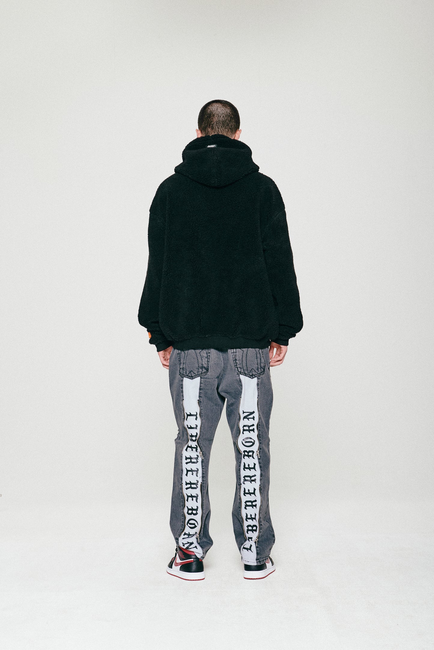 POCKET SHERPA HOOD JACKET / BLACK