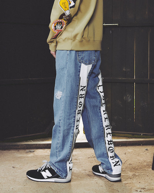 REBORN TWO FACE JEANS / LIGHE BLUE