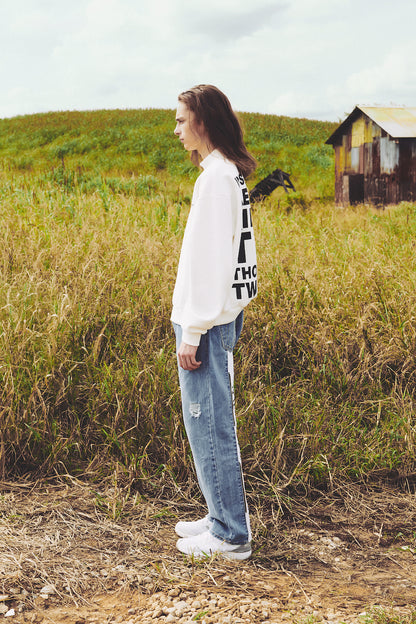 MOCKNECK SWEATSHIRTS / NATURAL WHITE