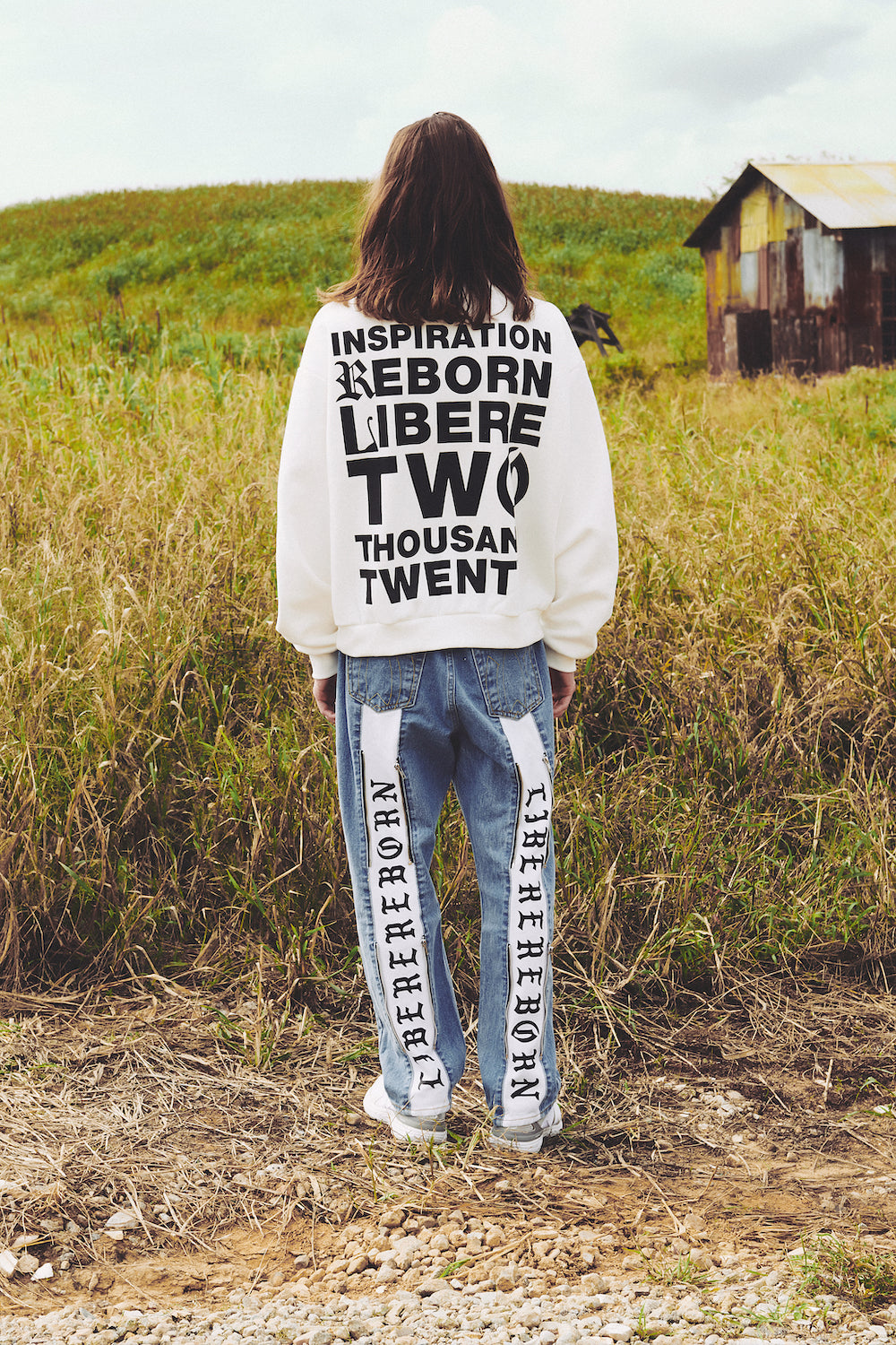MOCKNECK SWEATSHIRTS / NATURAL WHITE