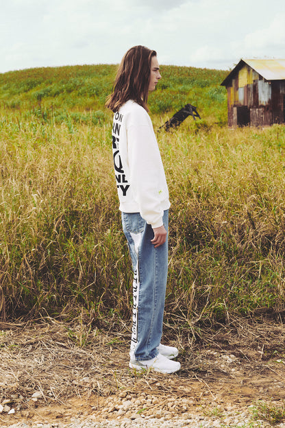 MOCKNECK SWEATSHIRTS / NATURAL WHITE