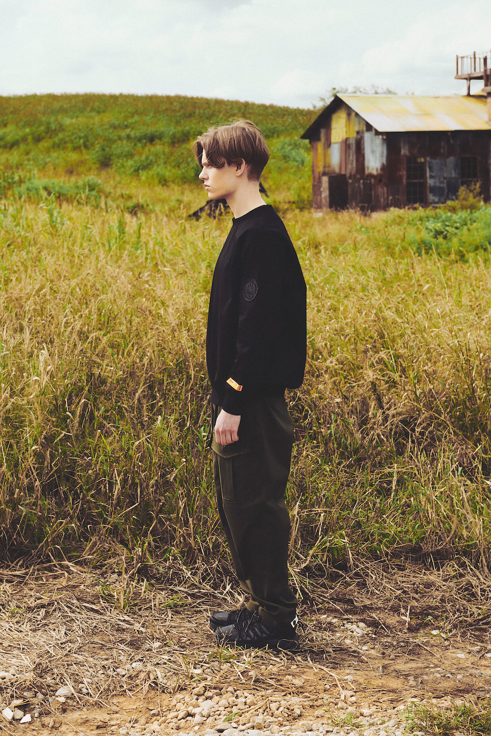 WIDE WORK PANTS / OLIVE