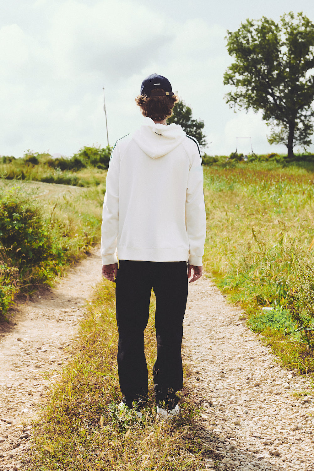 TAPE GYM SWEAT HOODIE / WHITE