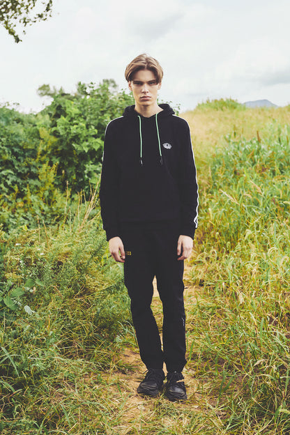 TAPE GYM SWEAT HOODIE / BLACK