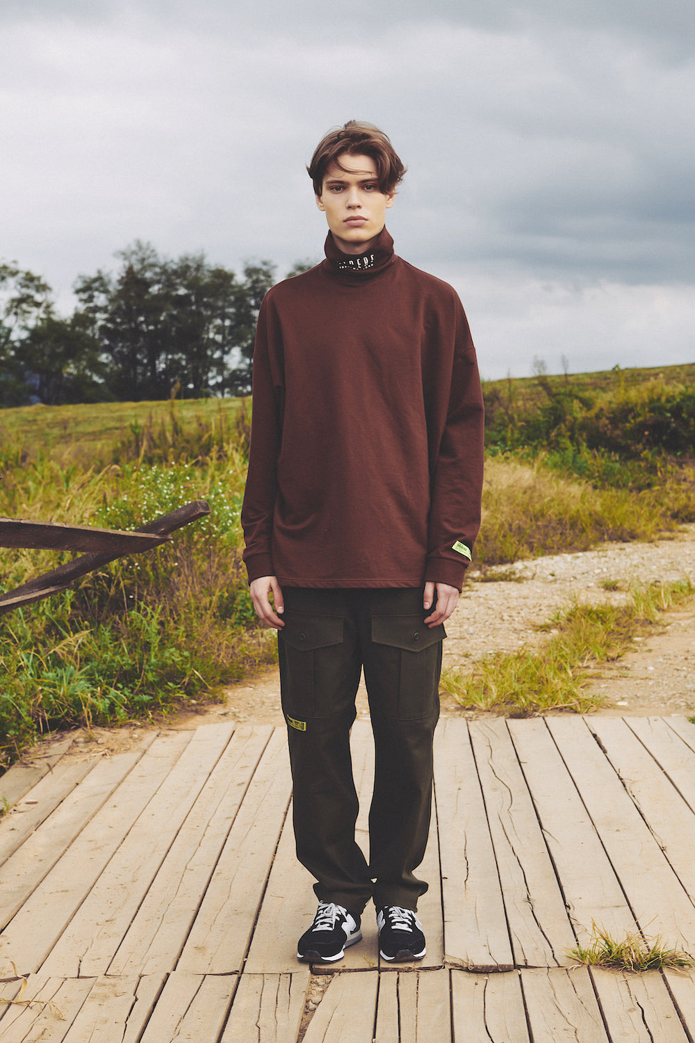 WIDE WORK PANTS / OLIVE