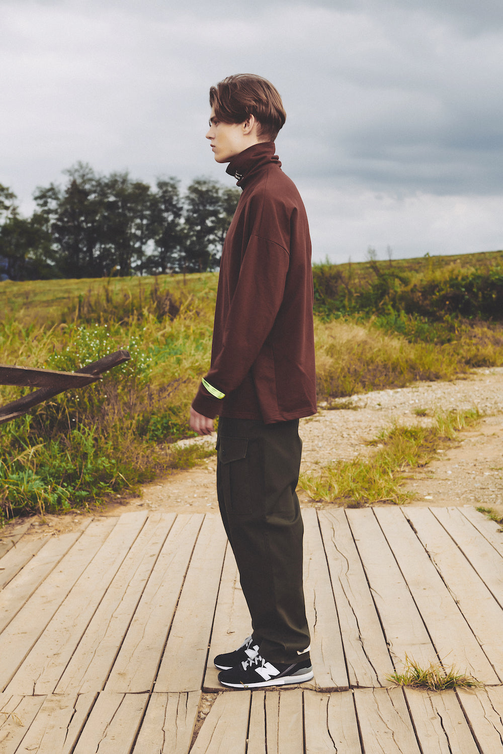 WIDE WORK PANTS / OLIVE