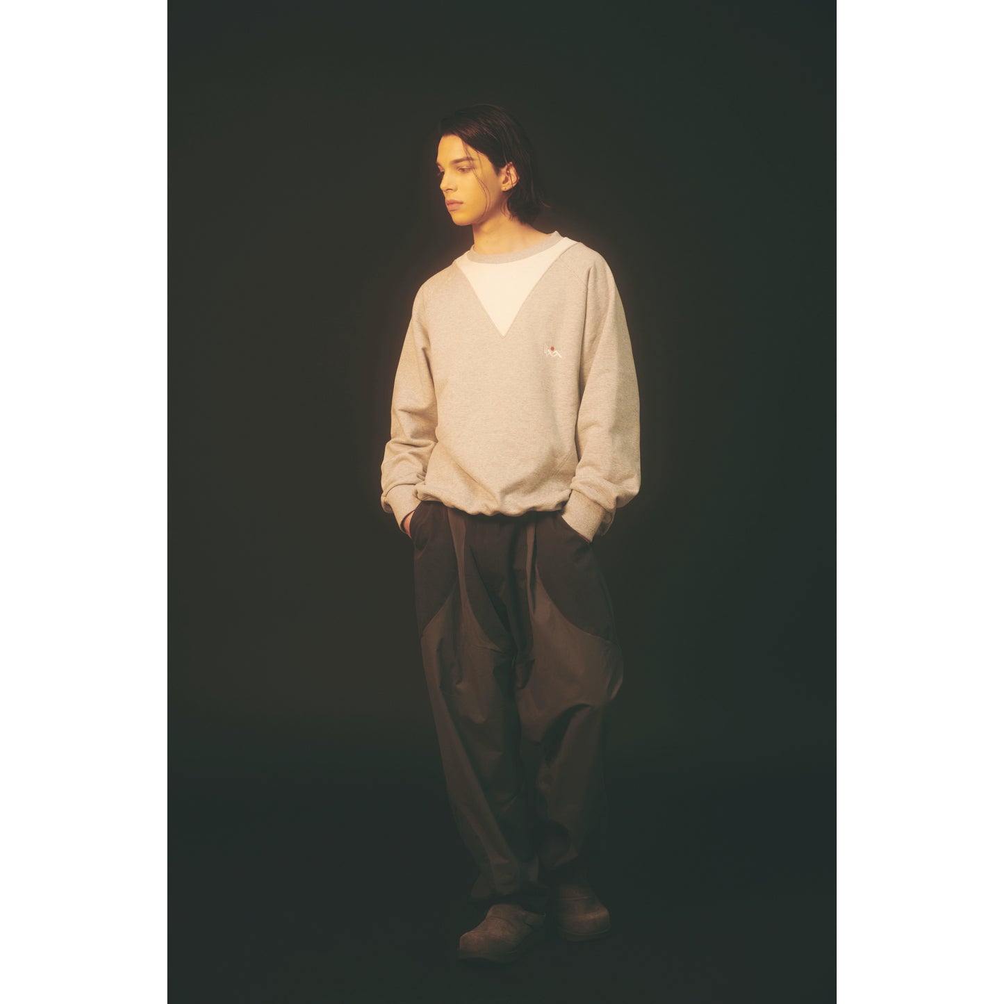 SPORTS CREW SWEAT / GRAY