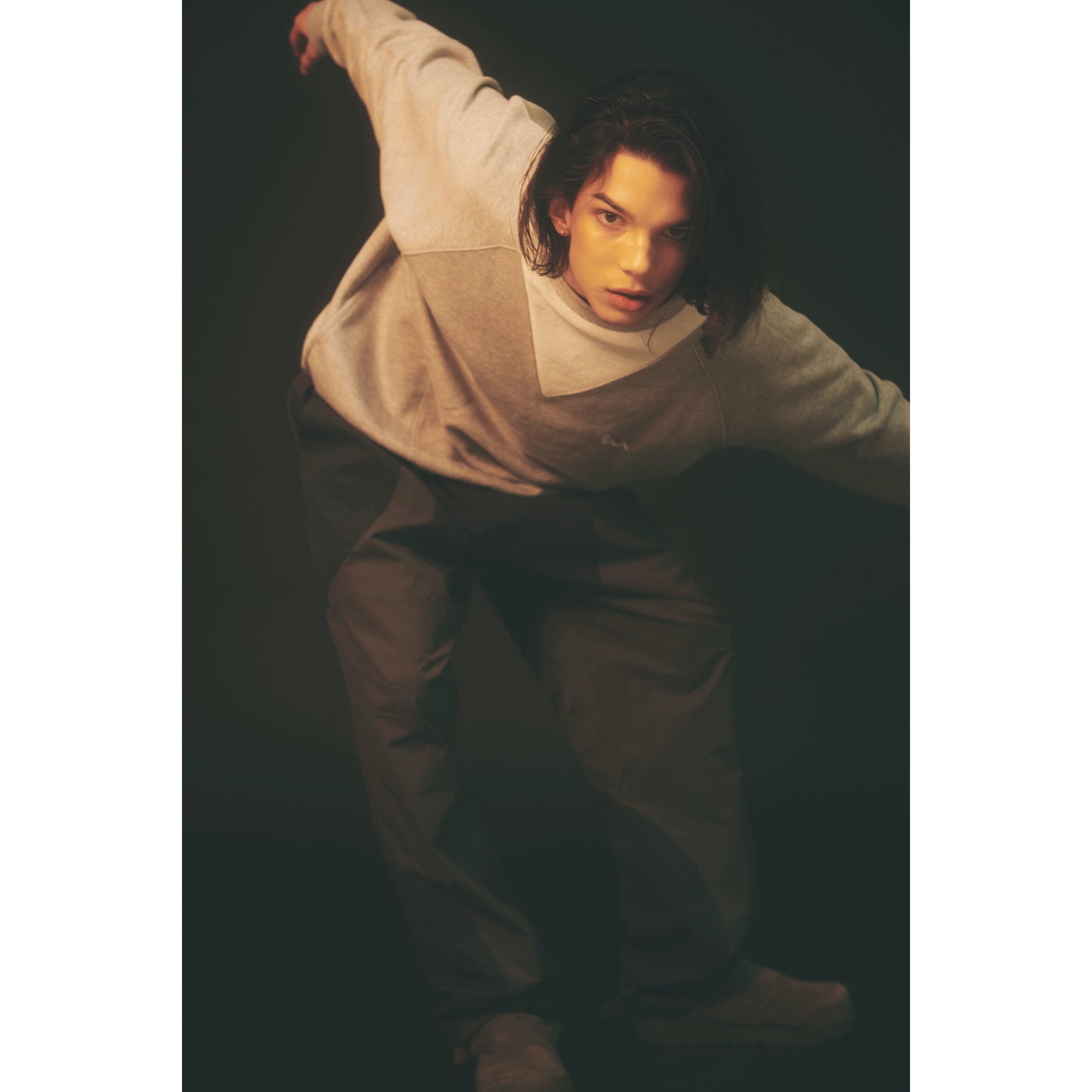 SPORTS CREW SWEAT / GRAY