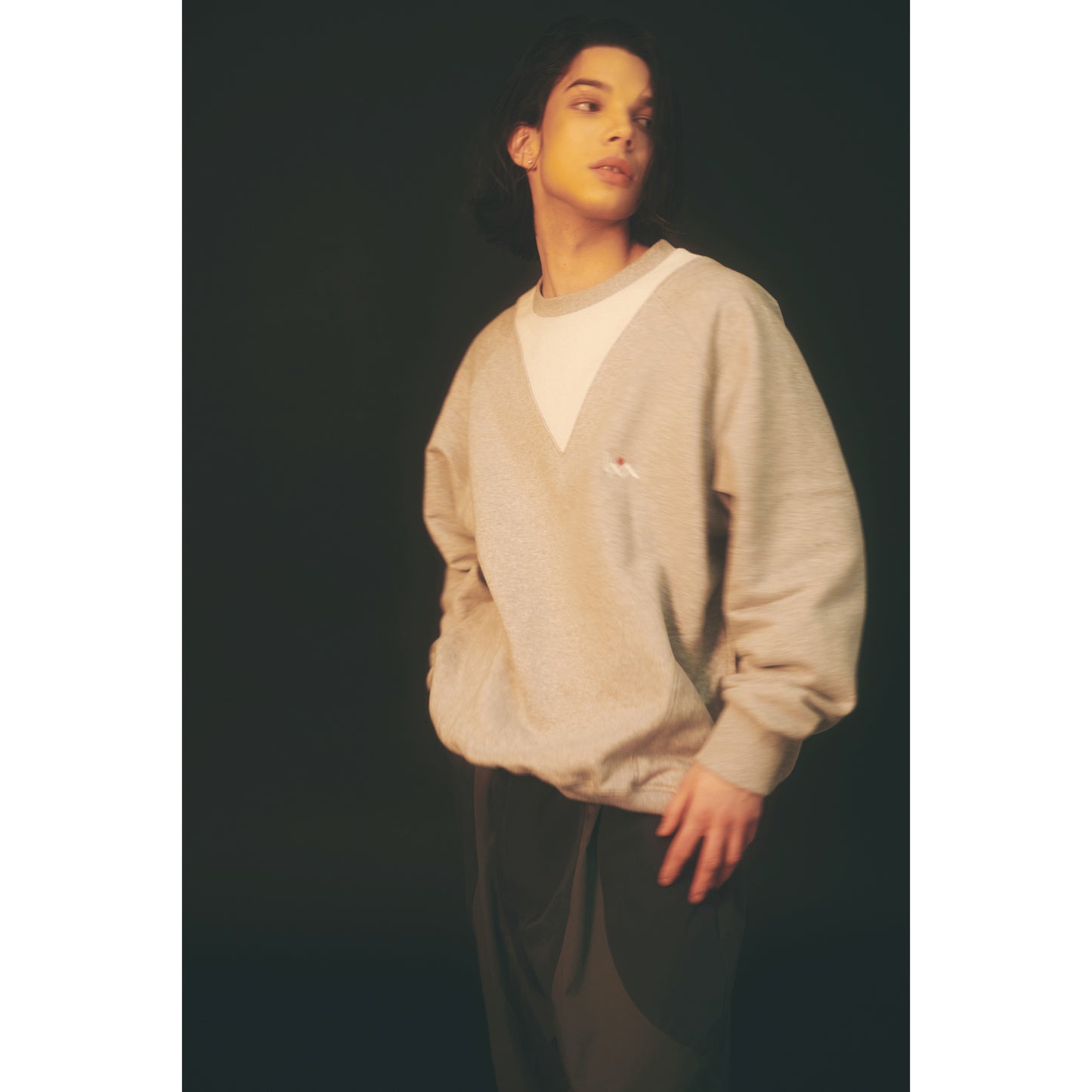 SPORTS CREW SWEAT / GRAY