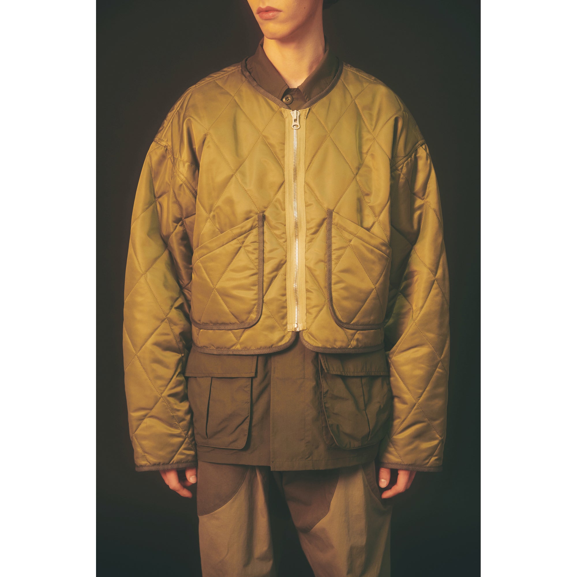 HALF QUILTING JACKET / OLIVE