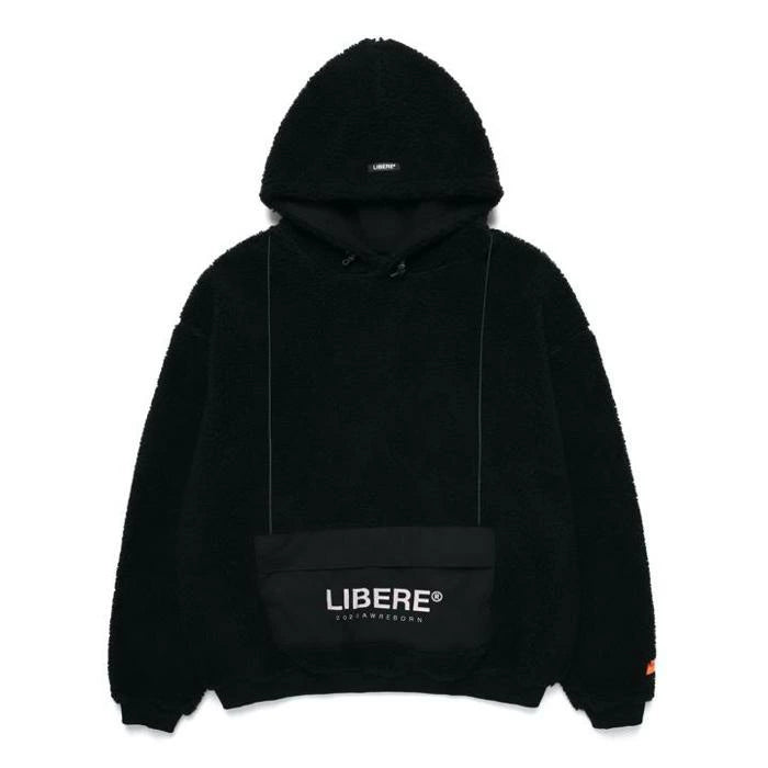 POCKET SHERPA HOOD JACKET / BLACK
