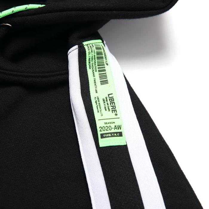 TAPE GYM SWEAT HOODIE / BLACK