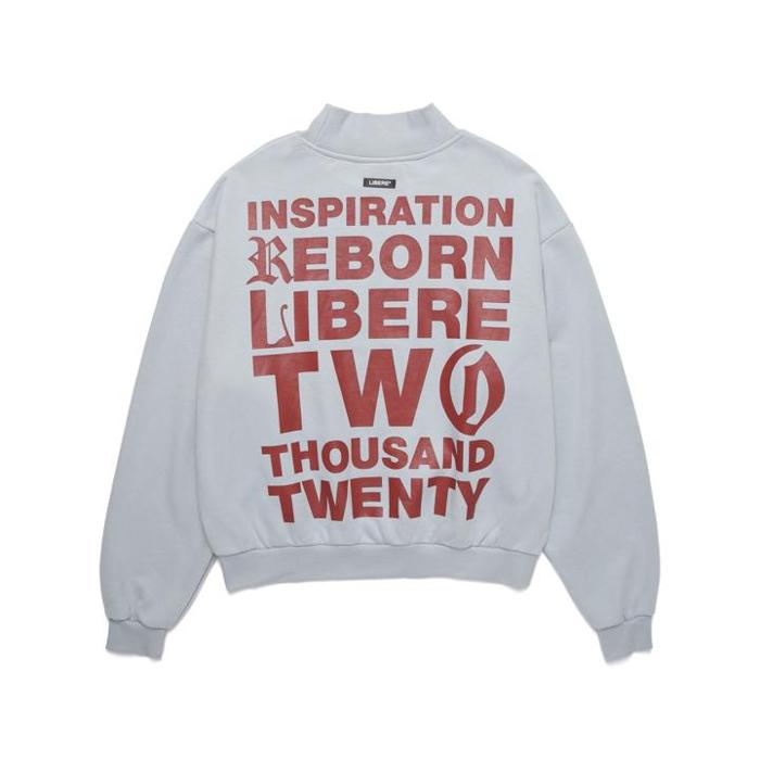 MOCKNECK SWEATSHIRTS / LIGHT BLUE