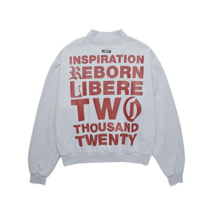 MOCKNECK SWEATSHIRTS / LIGHT BLUE