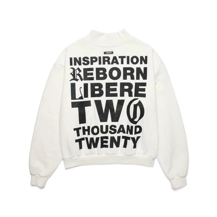 MOCKNECK SWEATSHIRTS / NATURAL WHITE