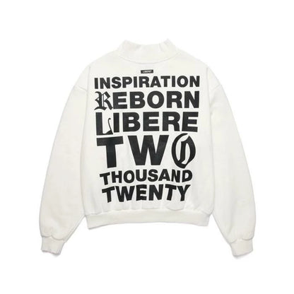 MOCKNECK SWEATSHIRTS / NATURAL WHITE