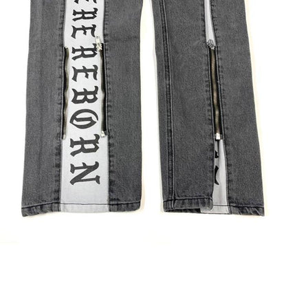 REBORN TWO FACE JEANS / BLACK